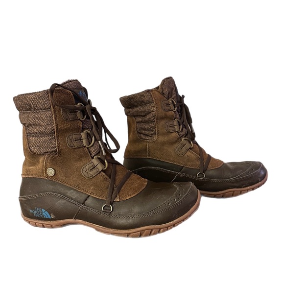 The North Face Nuptse Purna Shorty Boot Brown Women’s Size 8.5 - Picture 7 of 9